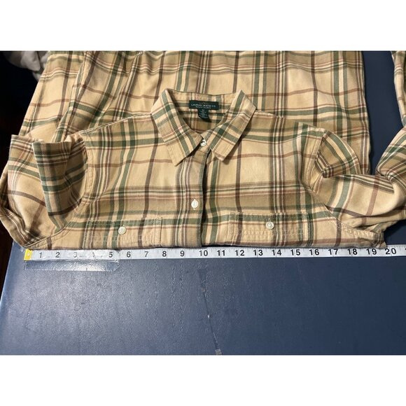 Lauren Ralph Lauren Womens Shirt Medium Bei Plaid Cotton Button-Down - Picture 3 of 10